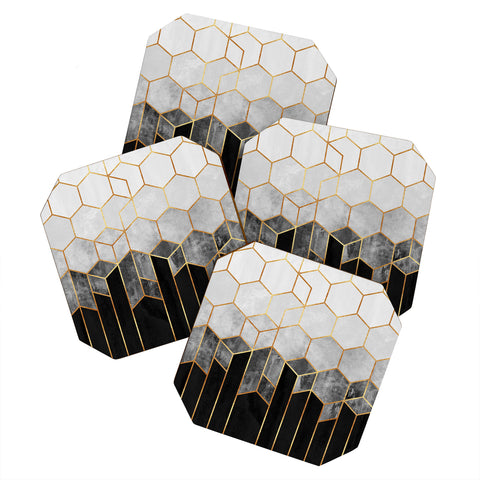 Elisabeth Fredriksson Charcoal Hexagons Coaster Set
