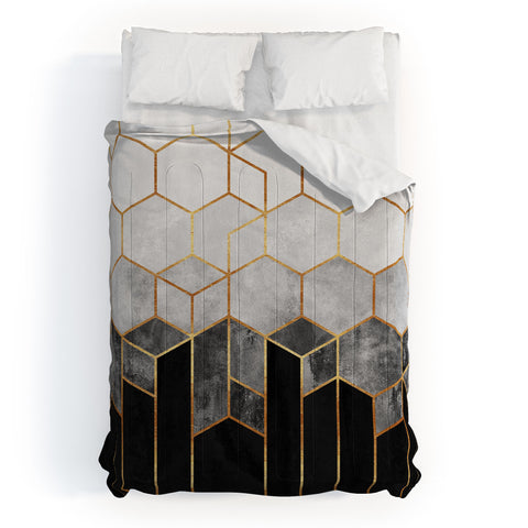 Elisabeth Fredriksson Charcoal Hexagons Comforter