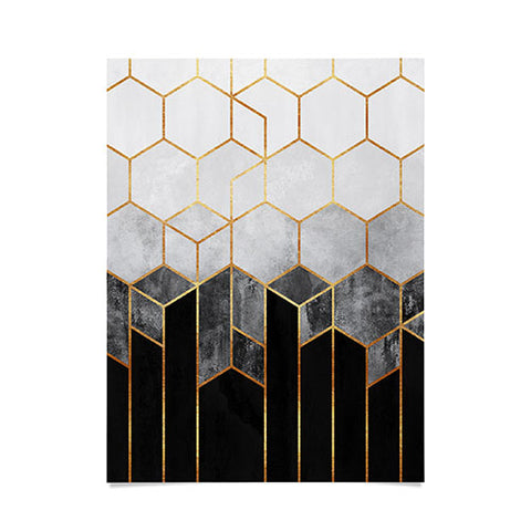 Elisabeth Fredriksson Charcoal Hexagons Poster