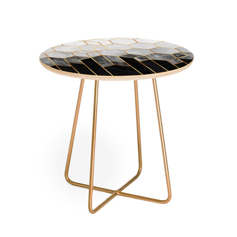 Elisabeth Fredriksson Charcoal Hexagons Round Side Table
