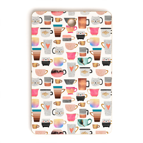 Elisabeth Fredriksson Coffee Cup Collection Cutting Board Rectangle