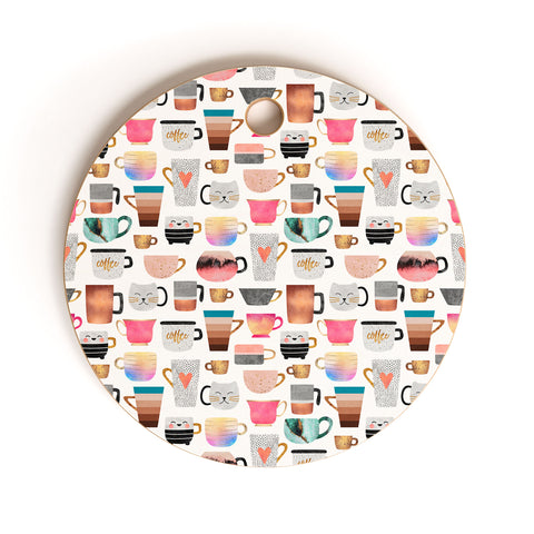 Elisabeth Fredriksson Coffee Cup Collection Cutting Board Round