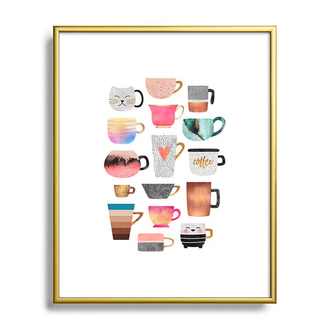 Elisabeth Fredriksson Coffee Cup Collection Metal Framed Art Print