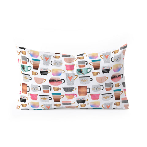 Elisabeth Fredriksson Coffee Cup Collection Oblong Throw Pillow