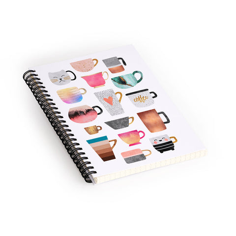 Elisabeth Fredriksson Coffee Cup Collection Spiral Notebook