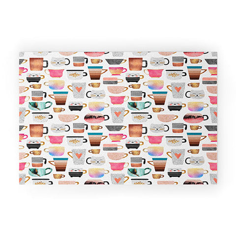 Elisabeth Fredriksson Coffee Cup Collection Welcome Mat