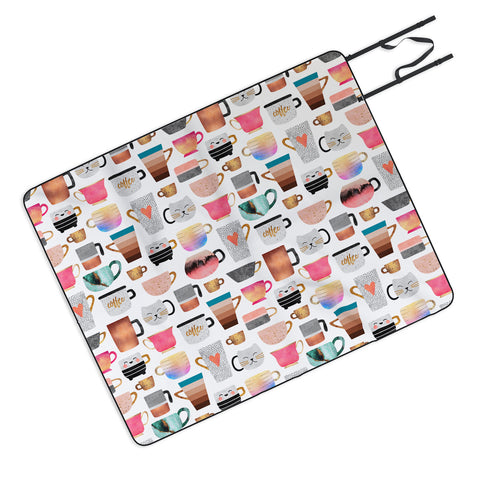 Elisabeth Fredriksson Coffee Cup Collection Picnic Blanket
