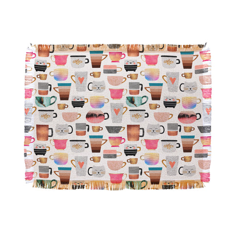 Elisabeth Fredriksson Coffee Cup Collection Throw Blanket