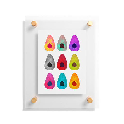 Elisabeth Fredriksson Colored Avocados Floating Acrylic Print