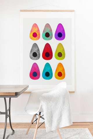 Elisabeth Fredriksson Colored Avocados Art Print And Hanger