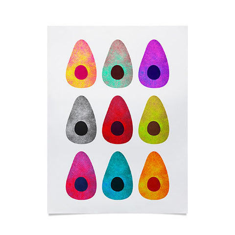 Elisabeth Fredriksson Colored Avocados Poster