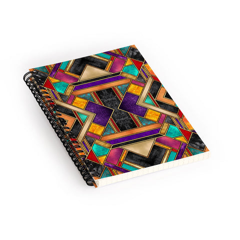 Elisabeth Fredriksson Colorful Art Deco Spiral Notebook