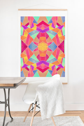 Elisabeth Fredriksson Colorful Mosaic Sun Art Print And Hanger