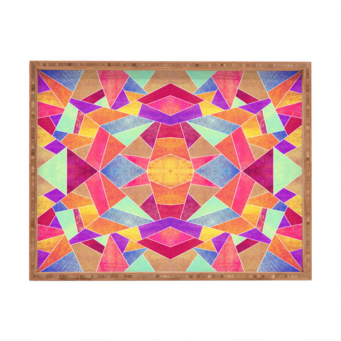 Elisabeth Fredriksson Colorful Mosaic Sun Rectangular Tray