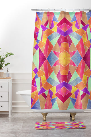 Elisabeth Fredriksson Colorful Mosaic Sun Shower Curtain And Mat