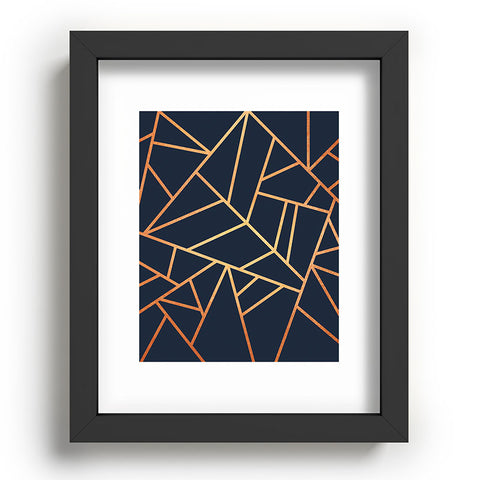 Elisabeth Fredriksson Copper and Midnight Navy Recessed Framing Rectangle