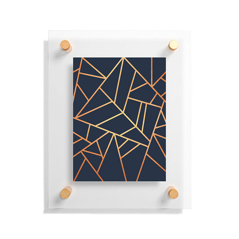 Elisabeth Fredriksson Copper and Midnight Navy Floating Acrylic Print