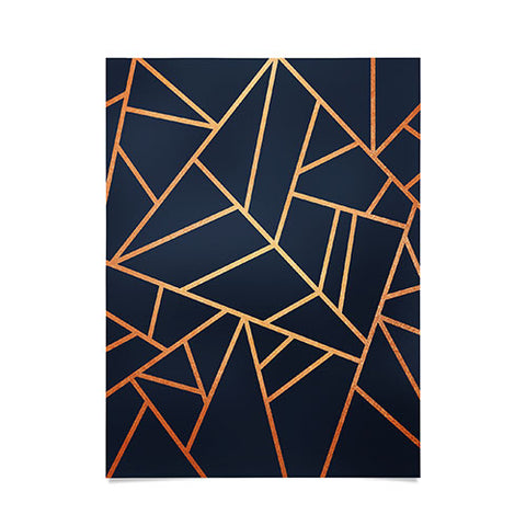 Elisabeth Fredriksson Copper and Midnight Navy Poster