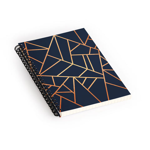 Elisabeth Fredriksson Copper and Midnight Navy Spiral Notebook