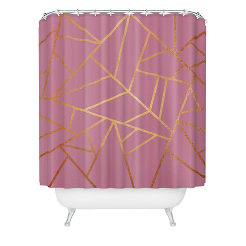 Elisabeth Fredriksson Copper and Pink Shower Curtain