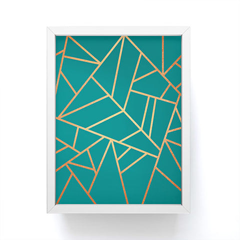 Elisabeth Fredriksson Copper and Teal Framed Mini Art Print