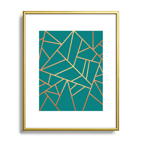 Elisabeth Fredriksson Copper and Teal Metal Framed Art Print