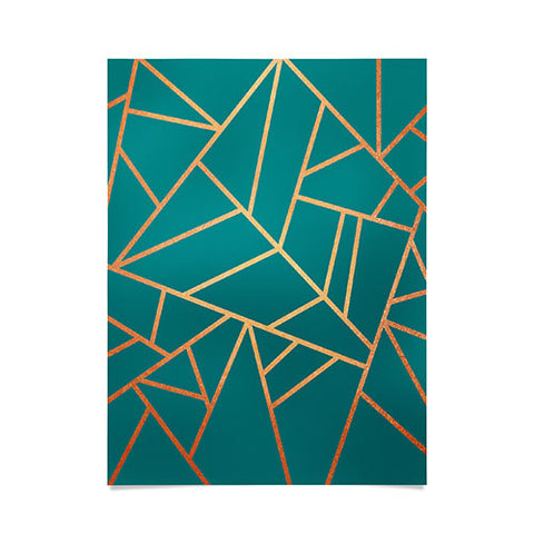 Elisabeth Fredriksson Copper and Teal Poster