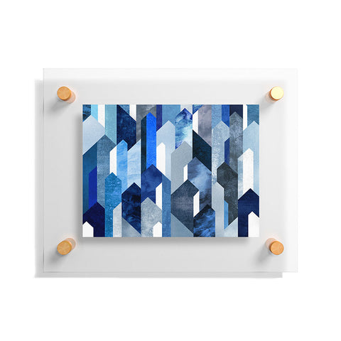 Elisabeth Fredriksson Crystallized Blue Floating Acrylic Print