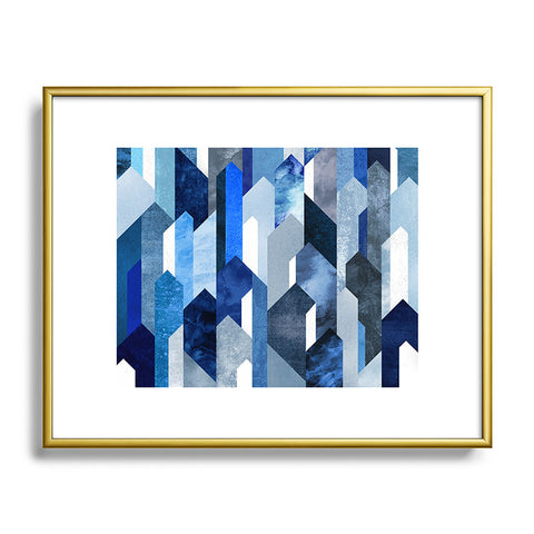Elisabeth Fredriksson Crystallized Blue Metal Framed Art Print