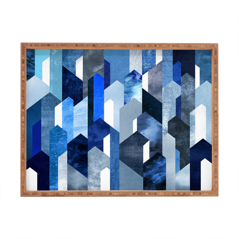 Elisabeth Fredriksson Crystallized Blue Rectangular Tray