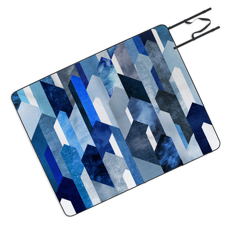 Elisabeth Fredriksson Crystallized Blue Picnic Blanket