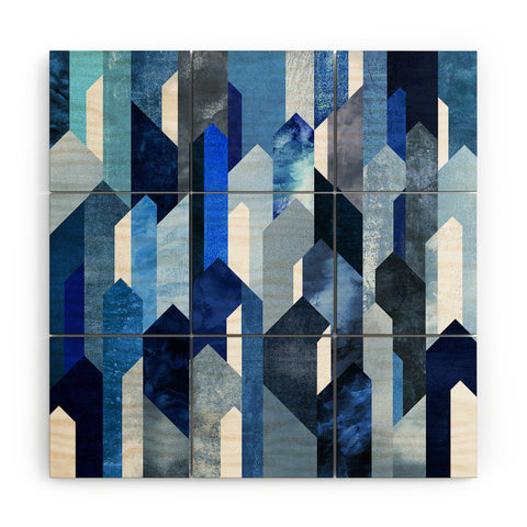 Elisabeth Fredriksson Crystallized Blue Wood Wall Mural