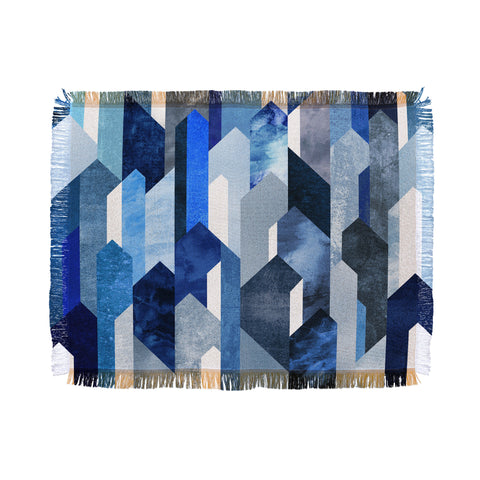 Elisabeth Fredriksson Crystallized Blue Throw Blanket