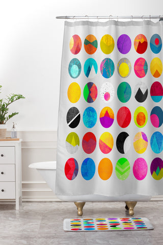 Elisabeth Fredriksson Dots 1 Shower Curtain And Mat