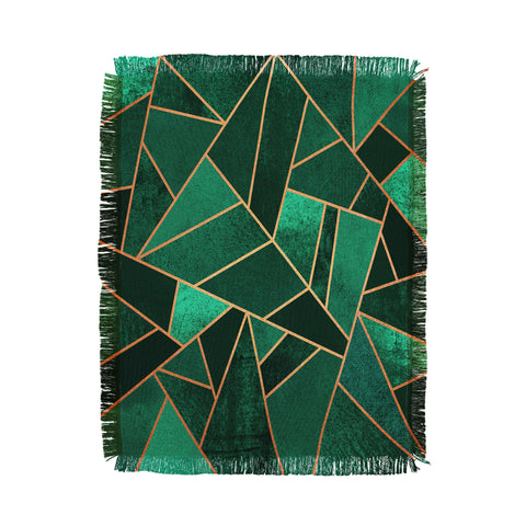 Elisabeth Fredriksson Emerald And Copper Throw Blanket