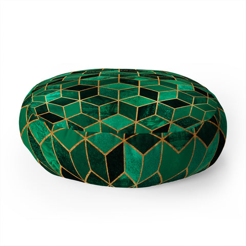 Elisabeth Fredriksson Emerald Cubes Floor Pillow Round