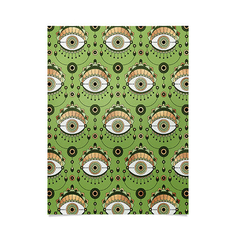 Elisabeth Fredriksson Eye Pattern Green Poster