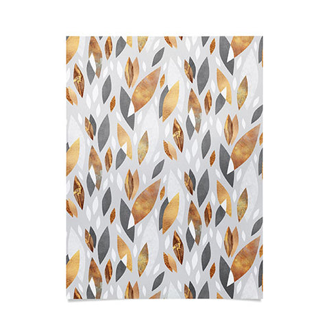 Elisabeth Fredriksson Falling Gold Leaves Poster