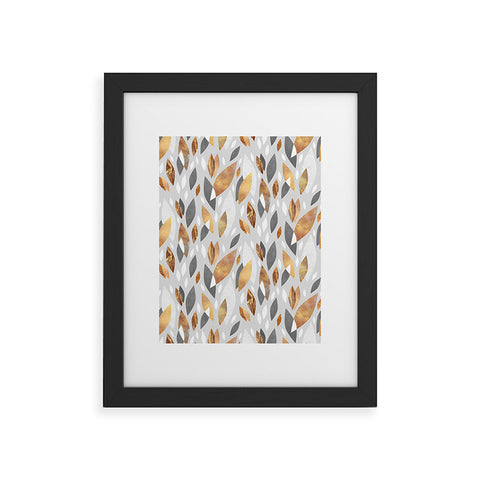 Elisabeth Fredriksson Falling Gold Leaves Framed Art Print