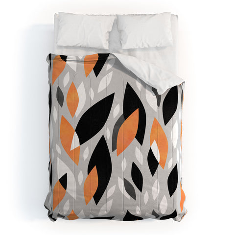 Elisabeth Fredriksson Falling Orange Leaves Comforter