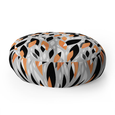 Elisabeth Fredriksson Falling Orange Leaves Floor Pillow Round