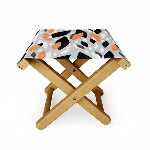 Elisabeth Fredriksson Falling Orange Leaves Folding Stool