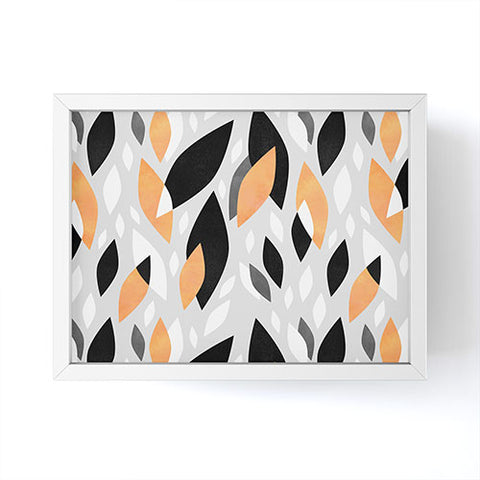 Elisabeth Fredriksson Falling Orange Leaves Framed Mini Art Print