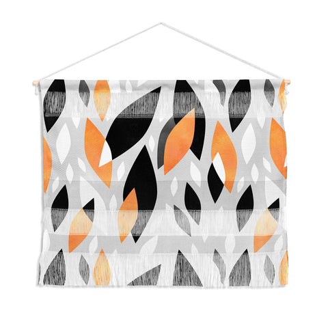 Elisabeth Fredriksson Falling Orange Leaves Wall Hanging Landscape