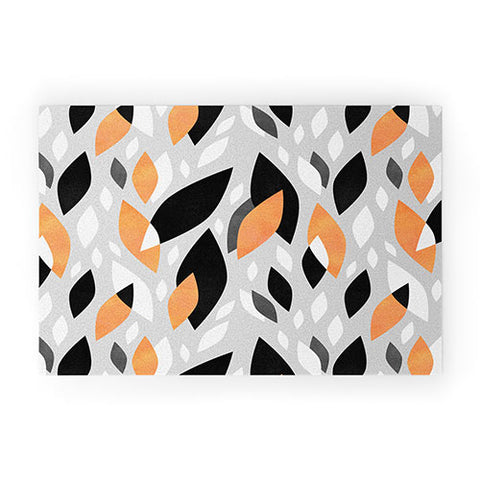 Elisabeth Fredriksson Falling Orange Leaves Welcome Mat