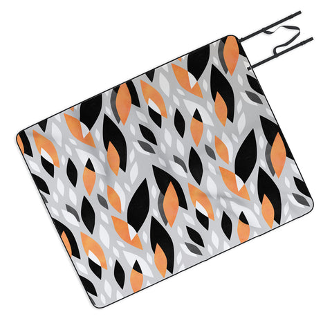 Elisabeth Fredriksson Falling Orange Leaves Picnic Blanket