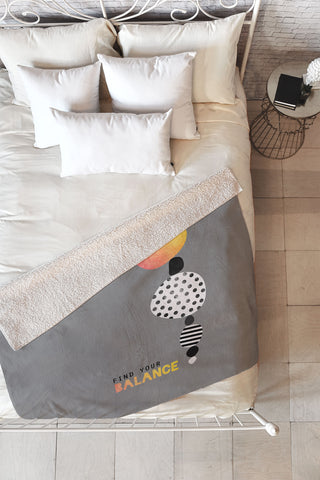 Elisabeth Fredriksson Find Your Balance Fleece Throw Blanket