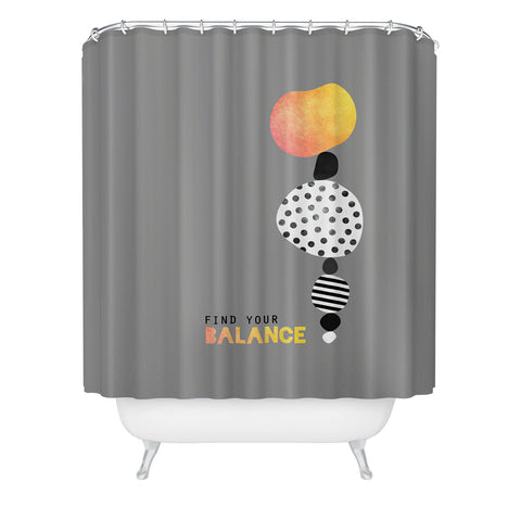 Elisabeth Fredriksson Find Your Balance Shower Curtain