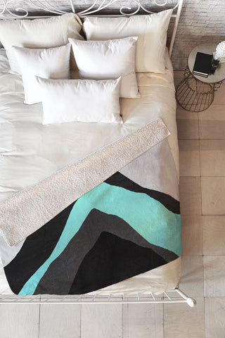 Elisabeth Fredriksson Four Mountains Fleece Throw Blanket