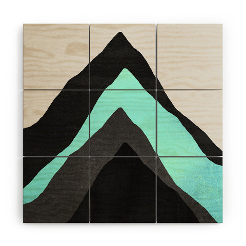 Elisabeth Fredriksson Four Mountains Wood Wall Mural
